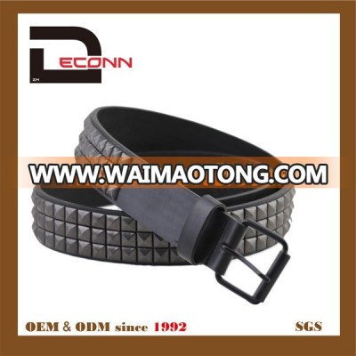 Men high quality fashion metal beaded leather belt